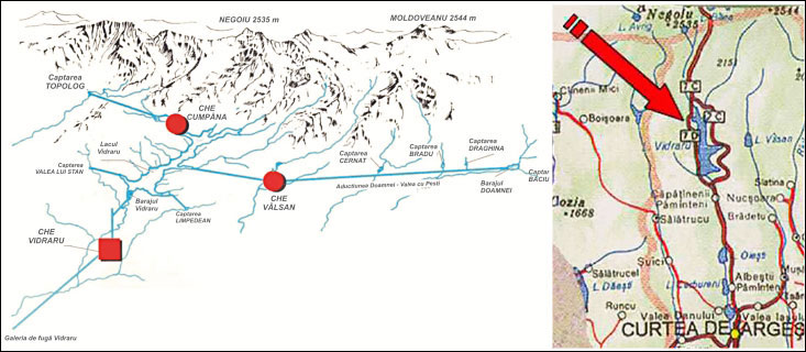 Vidraru map