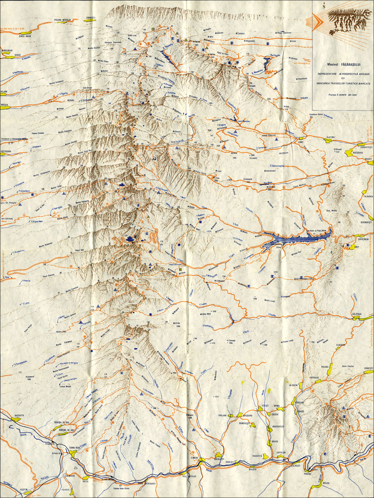 Map West View from Fagaras Mountains