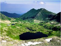 Fagaras Mountains Lakes Podragu Mare and Mic